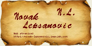 Novak Lepšanović vizit kartica